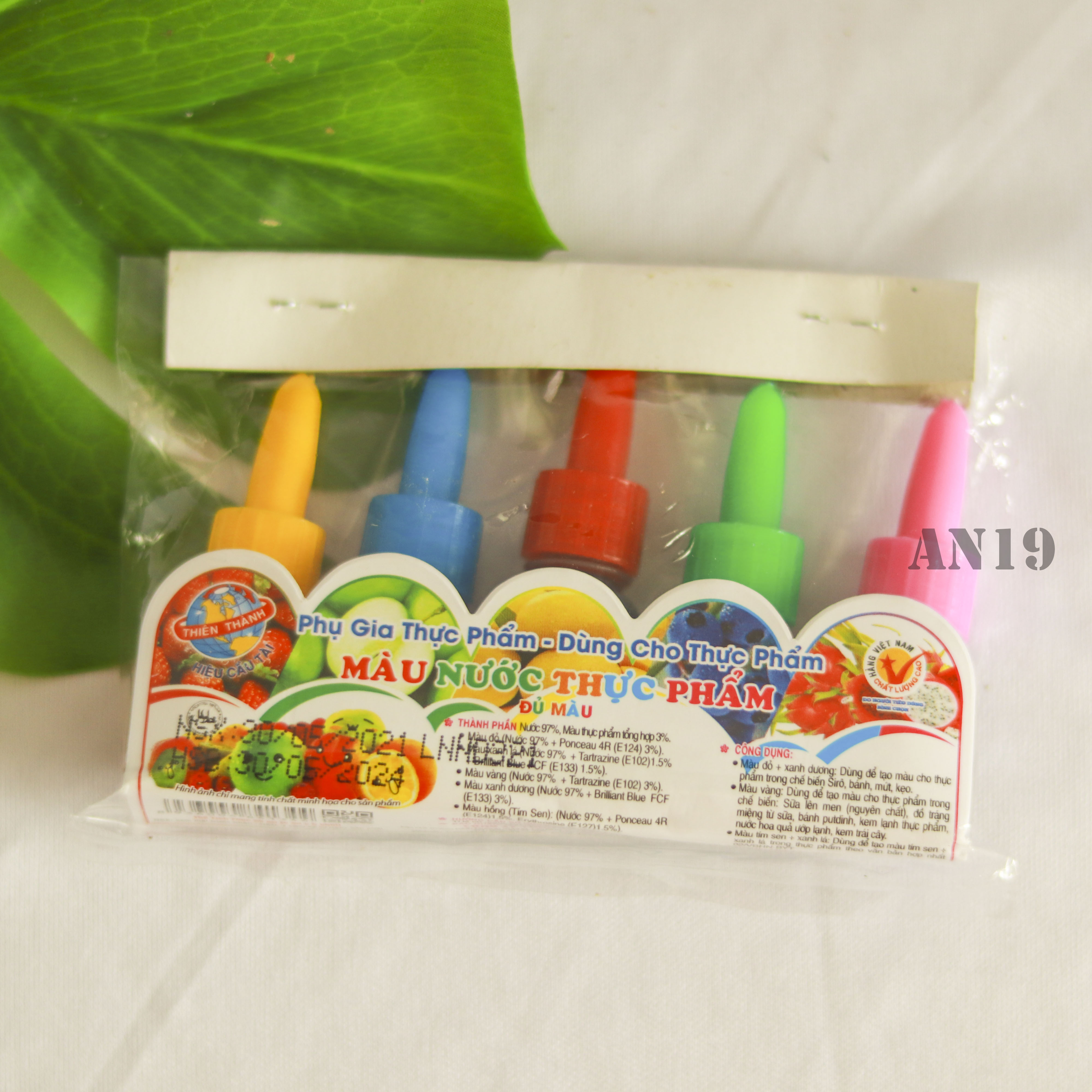 Set 5 màu nước thực phẩm