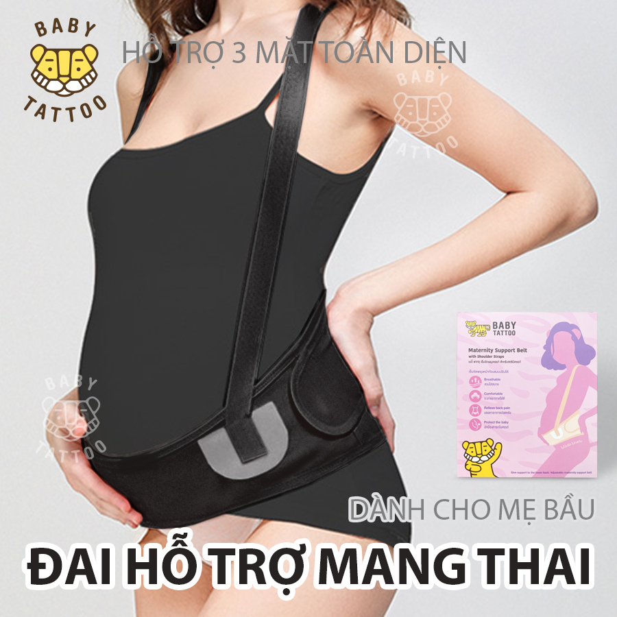 Đai đeo vai đa năng cho mẹ bầu chất liệu cotton hỗ trợ cho phụ nữ mang thai, Có Thể Điều Chỉnh Đai Hỗ Trợ Nẹp Vai, nâng đỡ bụng BABY TATTOO