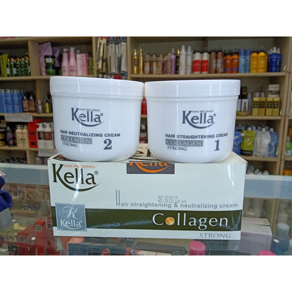 Bộ kem duỗi tóc kella collagen - hàng công ty