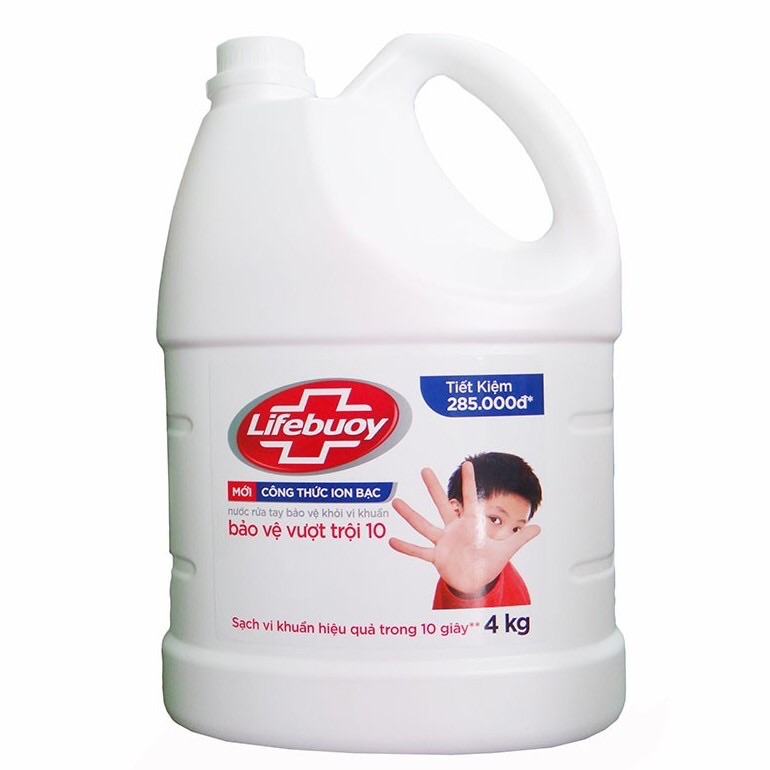 Nước rửa tay Lifebuoy can 4kg bảo vệ vượt trội