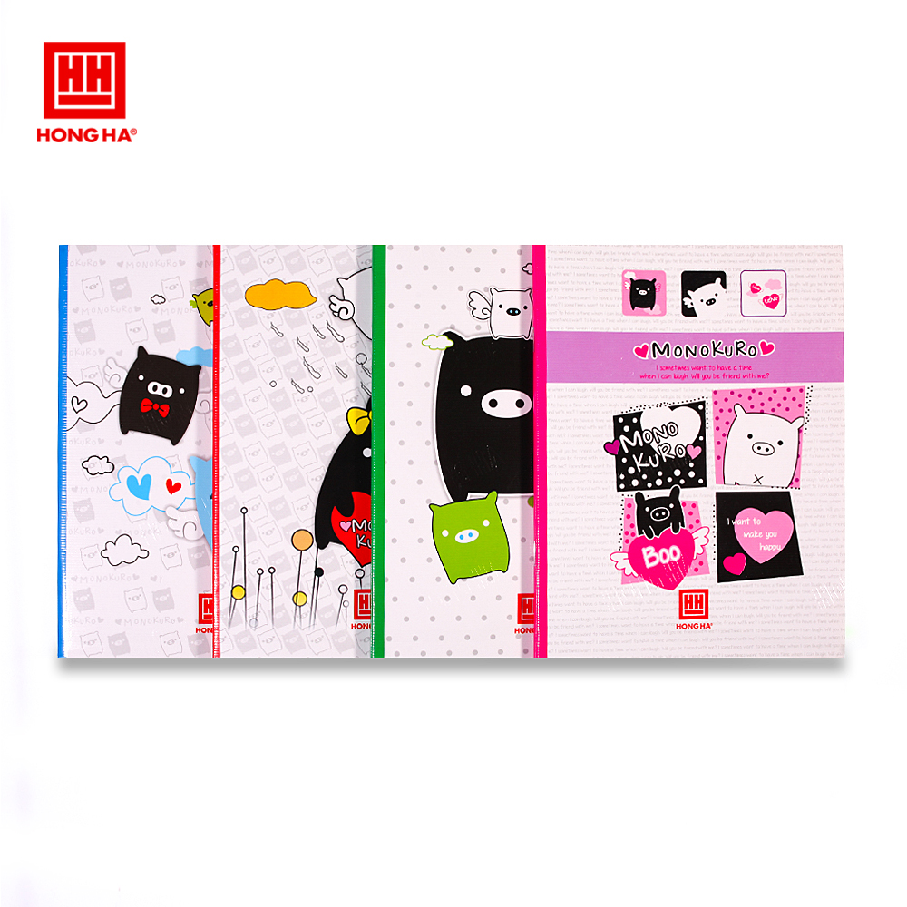 Vở 4 ly ngang 200 trang Hồng Hà Class Monokuro Boo - 0390 (5 quyển)