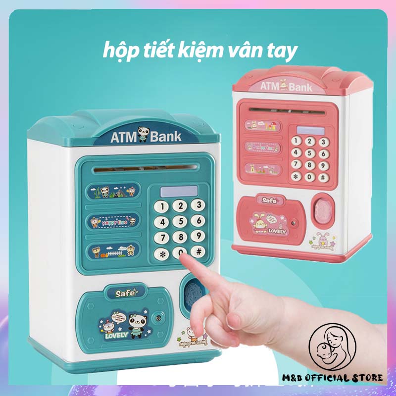 Két sắt vân tay mini thông minh cho bé tiết kiệm tiền