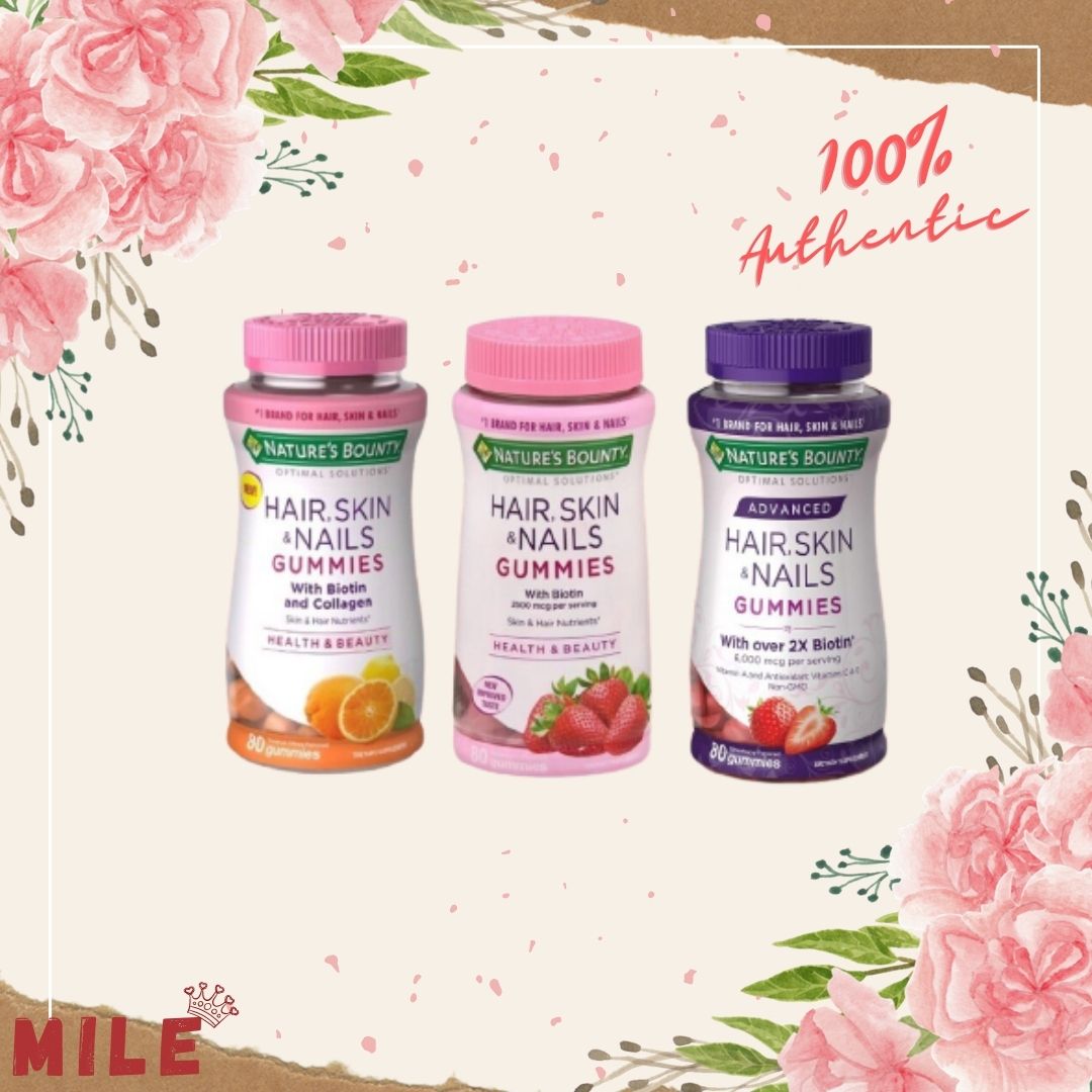 Kẹo dẻo hỗ trợ mọc tóc, đẹp da, chắc móng Nature's Bounty