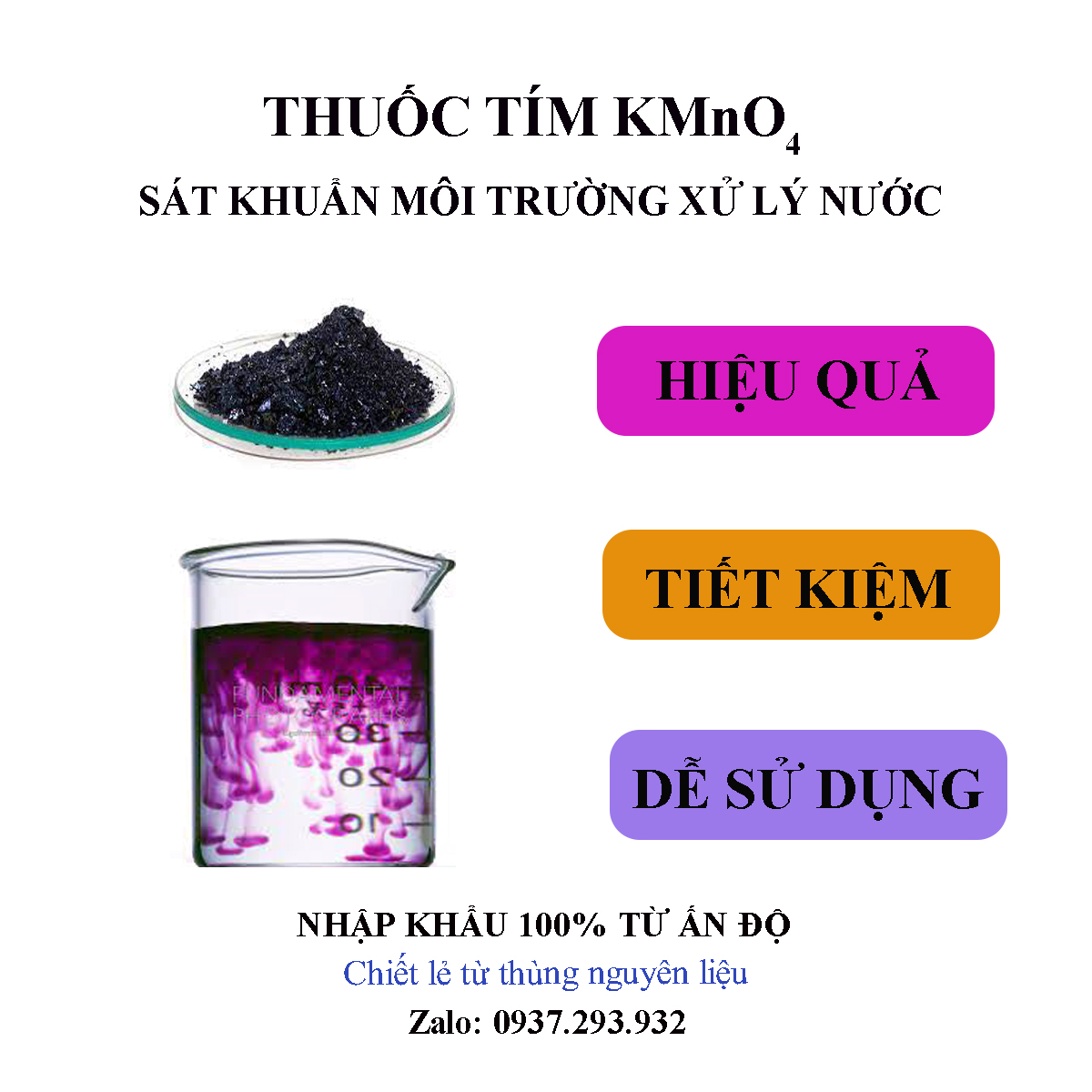 500 gr thuốc tím kmno4 tắm cá nhập khẩu ấn độ