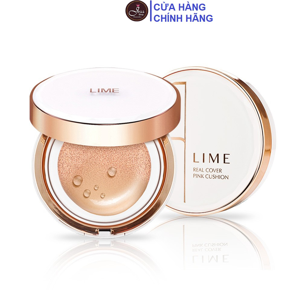 Phấn nước kiềm dầu lime real cover pink cushion spf 50+/ pa +++ 20g