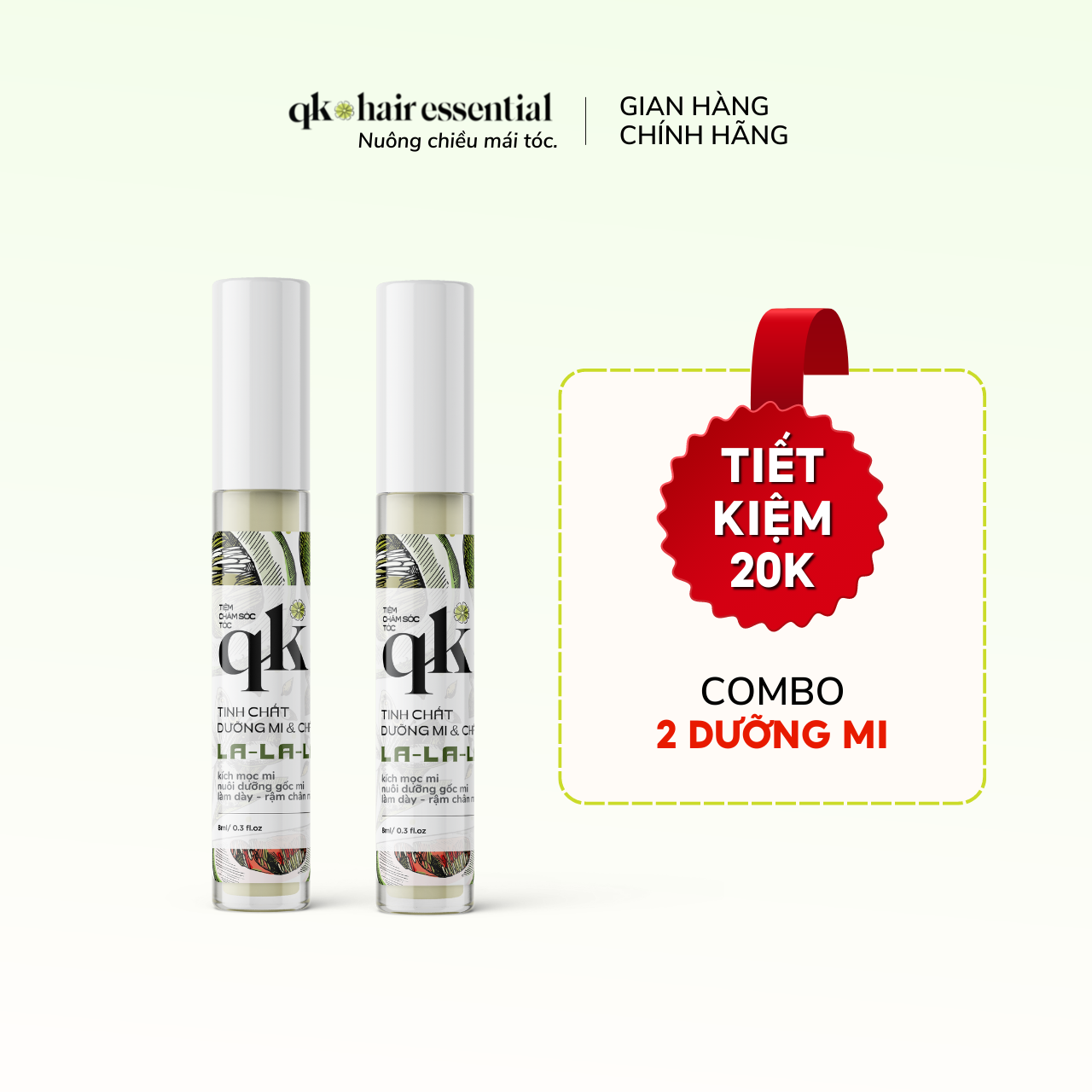 2 dưỡng mi và chân mày qk