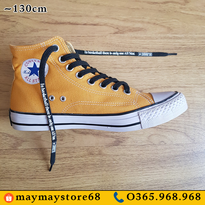 Dây Giày Converse Xịn Màu Đen ~130cm