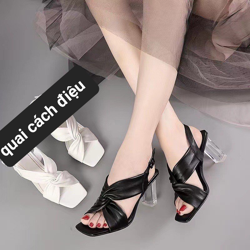 Giày cao gót big size ngoại cỡ size lớn 40 41 42 43-giày cao gót bigsize màu đen gót vuông 7 cm
