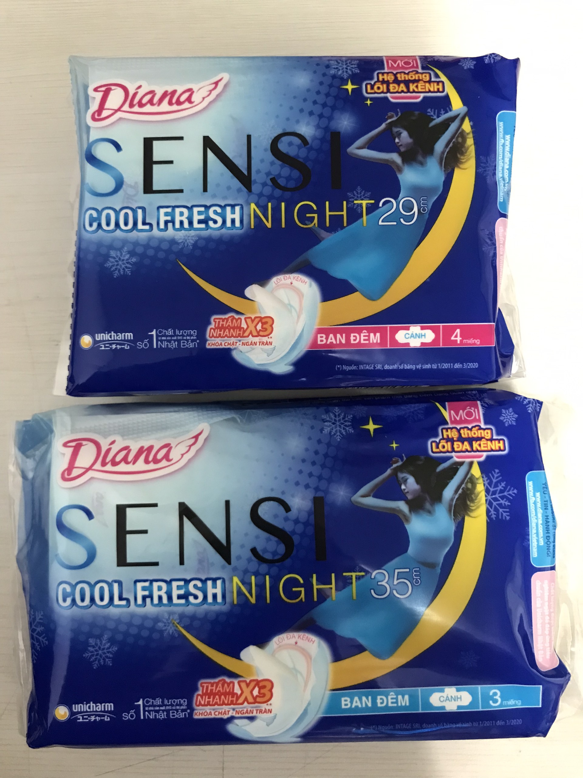 Bvs diana sensi ban đêm night cool fresh 29-35cm 3-4 miếng
