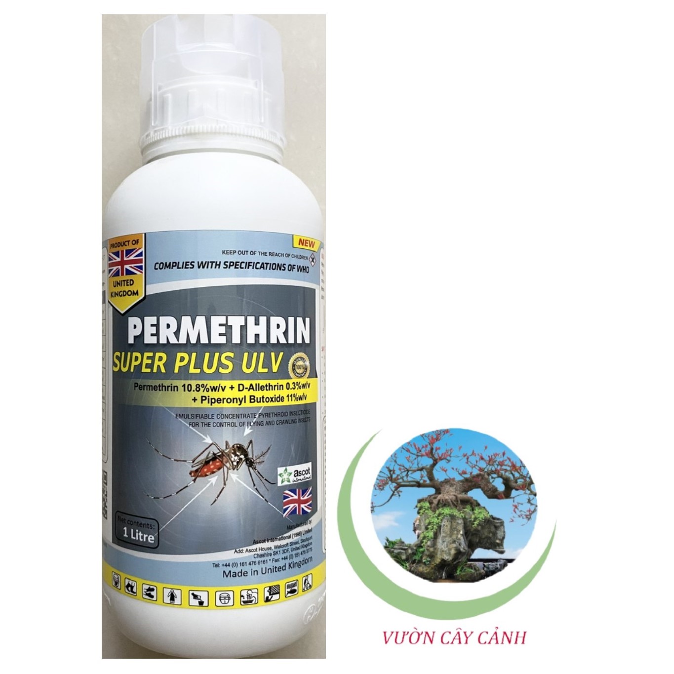 Permethrin Super Plus ULV - Chế Phẩm diệt Côn trùng UK Anh Quốc - #153B# 1 lít