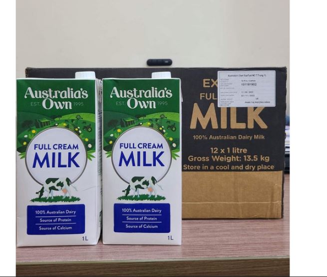 Date 03/25 Thùng 12 Hộp Sữa Tươi Nguyên Kem Australia's Own 1L- Sữa Tươi Úc