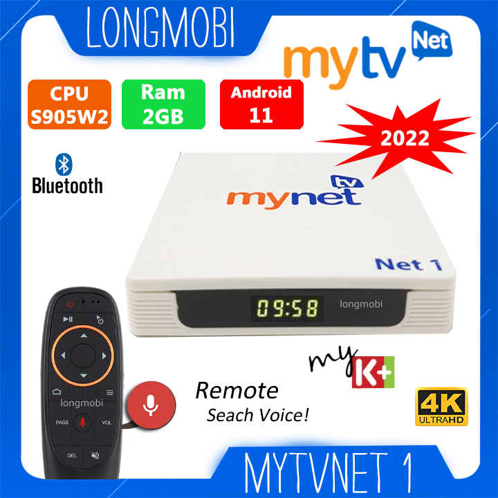 Mytv net 1 2023 s905w2 ram 2gb android tv 11 android tv box xem truyền hình khiển giọng nói g10s