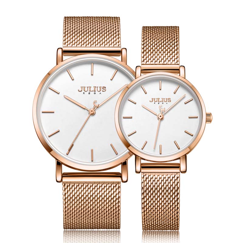 Đồng hồ cặp julius hàn quốc ja-1164c dây thép