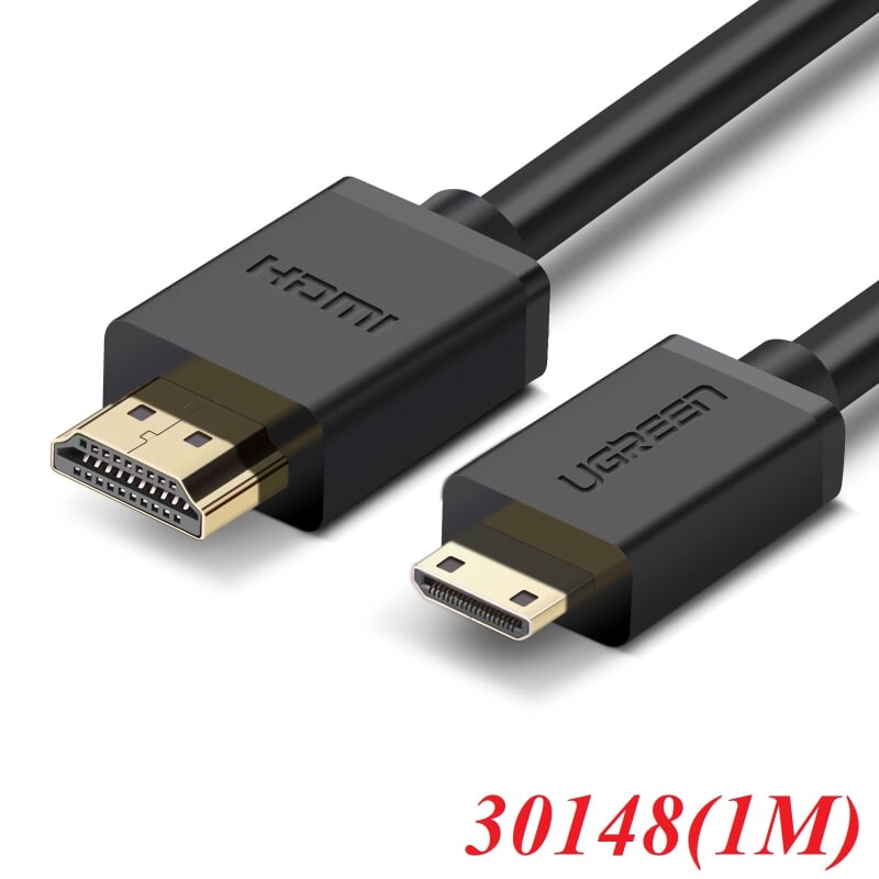 Ugreen 30148 1m màu đen cáp chuyển đổi mini hdmi sang hdmi thuần đồng hd108