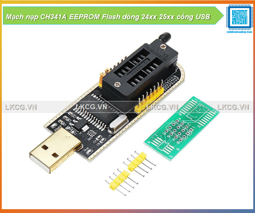 Mạch nạp ch341a eeprom flash dòng 24xx 25xx cổng usb