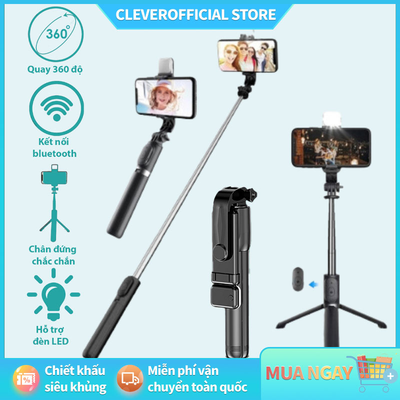 ⚡Miễn Phí Vận Chuyển⚡Gậy chụp hình selfie có remote và tripod 3 chân - Giá đỡ điện thoại 3 chân nhỏ gọn tiện lợi
