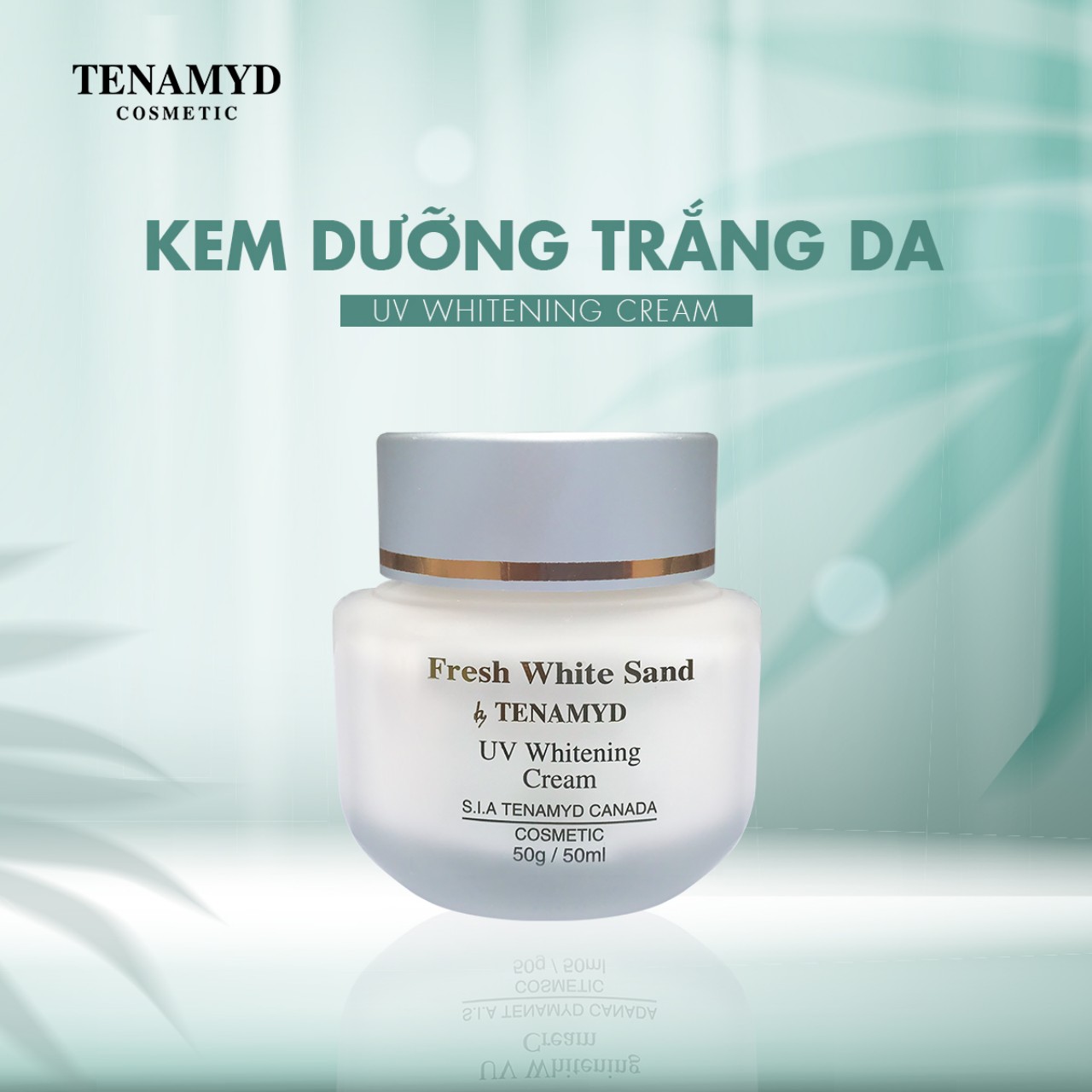 Kem dưỡng trắng da uv whitening cream fresh white sand by tenamyd 50ml - kem ngày