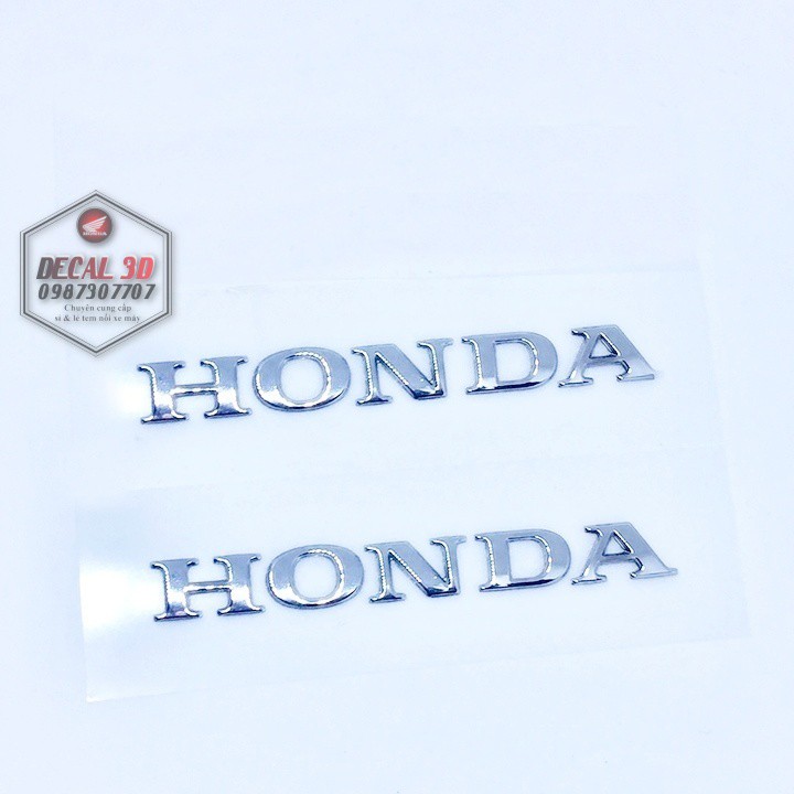 Tem chữ honda dán xe máy hàng zin cực đẹp 1 cặp