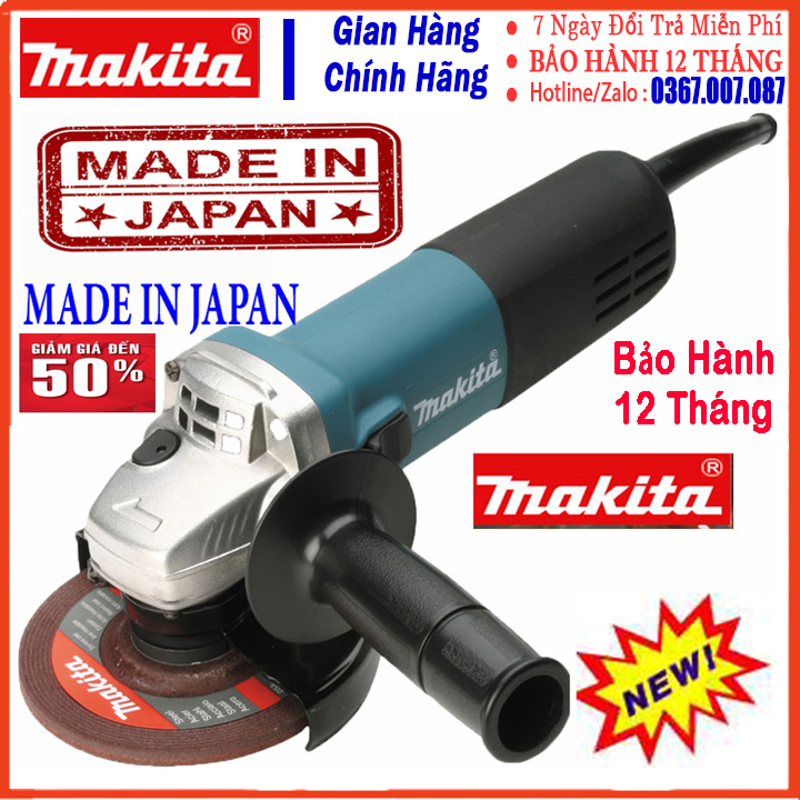 Máy mài Makita nhật bản Máy mài cắt Makita 100% lõi đồng - Tay cầm của máy được thiết kế vừa tay người dùng độ ma sát cao giúp chống trượt ngay cả khi tay bị dính dầu nhớt hoặc bị ra mồ hôi Laz Police