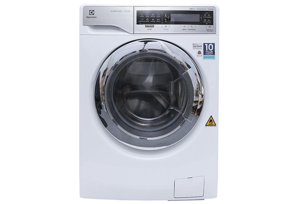 Máy giặt sấy electrolux inverter 11 kg eww14113
