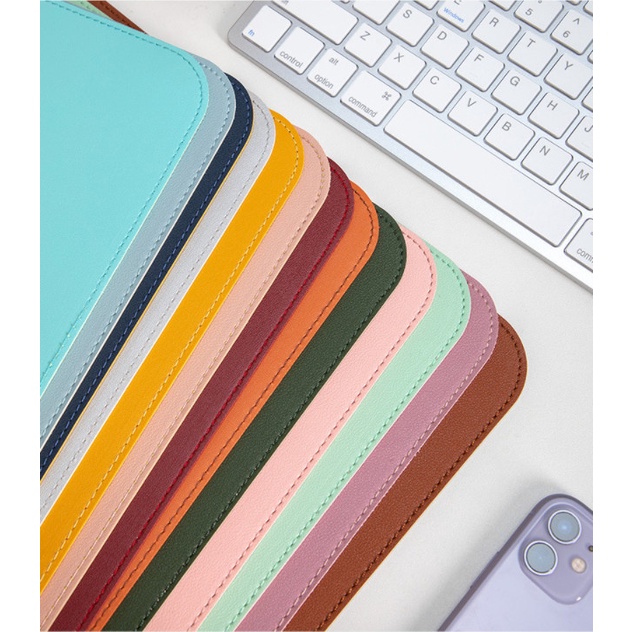 [2 Mặt, Khâu Viền] Thảm Da Trải Bàn Làm Việc DeskPad Size Lớn 120x60..Kiêm Bàn Di Chuột Cỡ Lớn Chống Nước Nhiều Màu