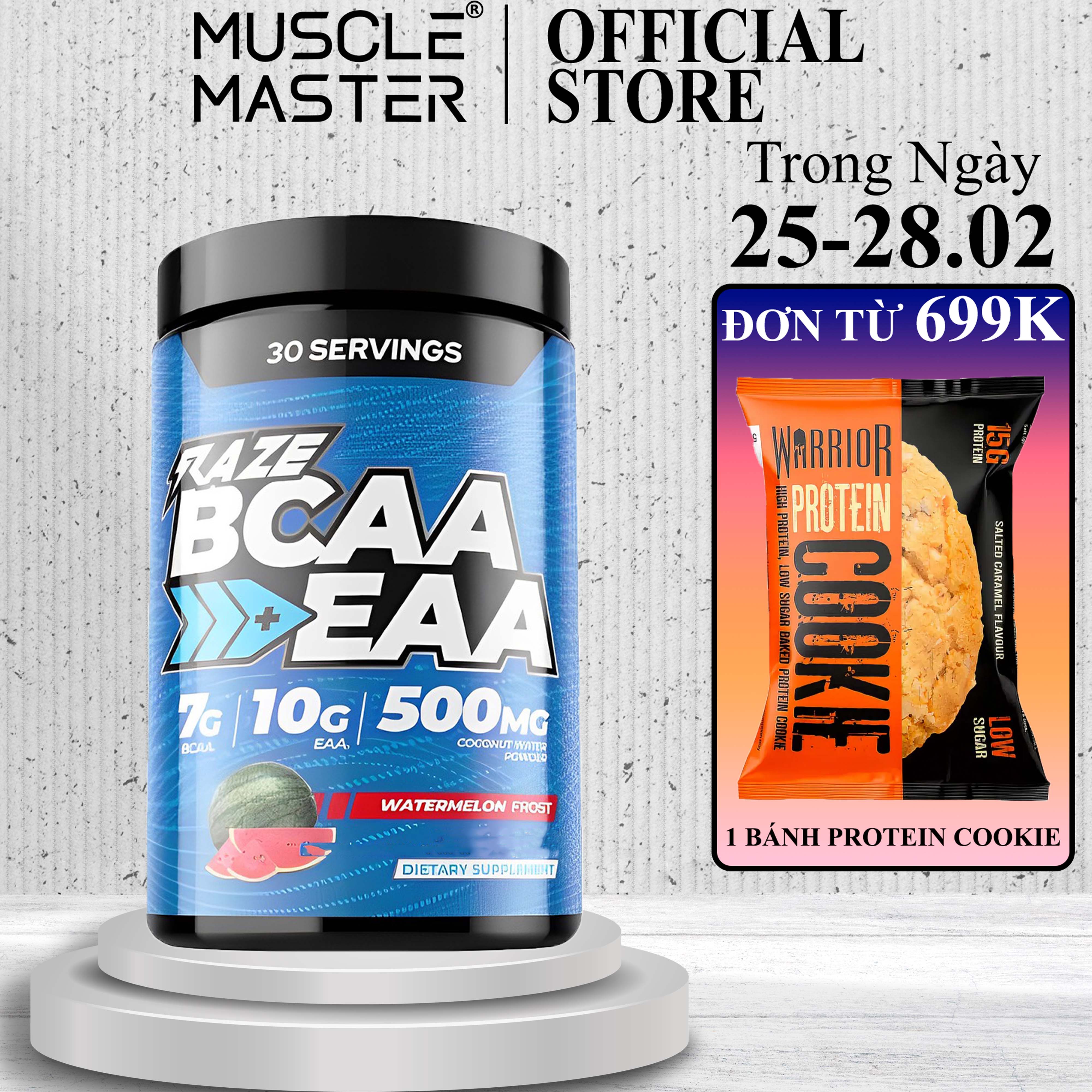 Thực phẩm phục hồi và xây dựng cơ raze bcaa + eaa 30 lần dùng