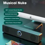 Loa máy tính  bluetooth 5.0 soundbar Leerfei  E3511 E1002 chính hãng cho laptop, pc, điện thoại, ipad L12323
