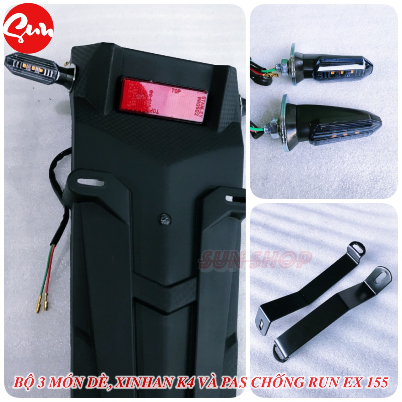 BỘ 3 Hoặc 2 MÓN EXCITER 155 GỒM ĐUÔI DÈ, PAS RUN, XINHAN K4 DÙNG CHẾ ĐUÔI DÈ SAU EXCITER 155 VVA