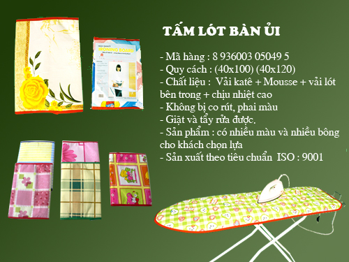 Tấm lót bàn ủi cách nhiệt Baby Top - nhiều màu