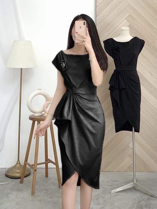 Đầm xếp ly kết bông hoa thời trang nữ