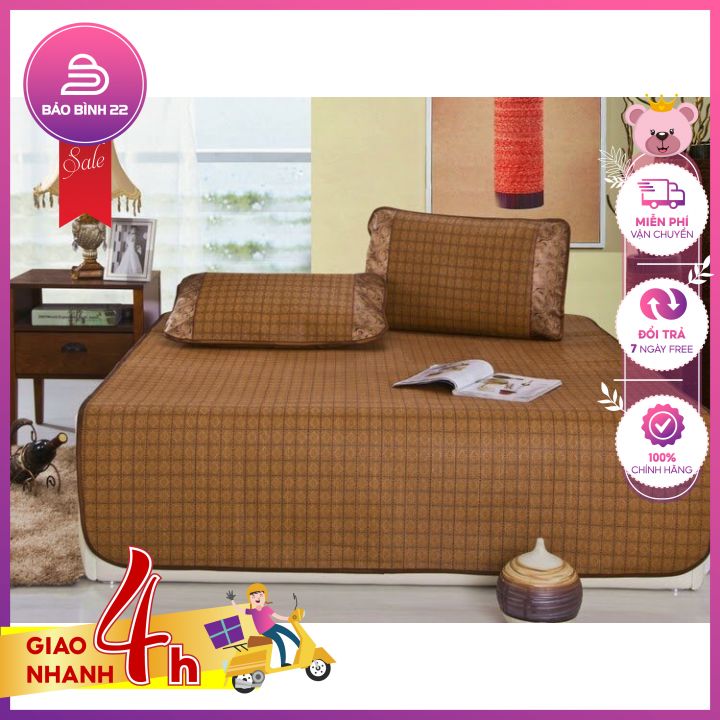 Chiếu điều hoà sợi mây size lớn 1.8x1.9m chiếu mát giặt nhanh khô dễ vệ sinh - BẢO BÌNH 22 - chiếu mây - chiếu ngủ - chiếu ăn cơm - sleeping mat
