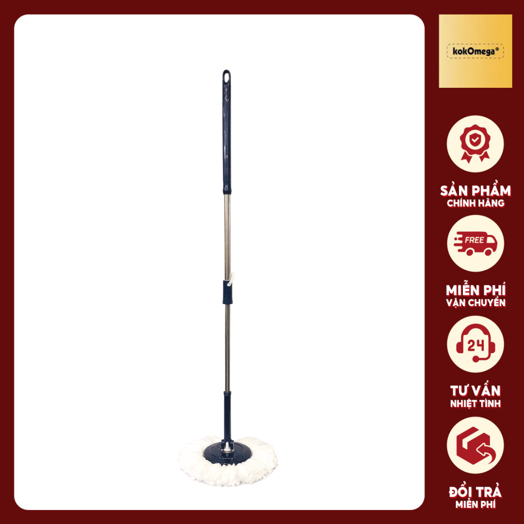 Thân Cây Lau Nhà kokOmega Inox (Có Bông Lau Kèm Theo) (OMTC–03)