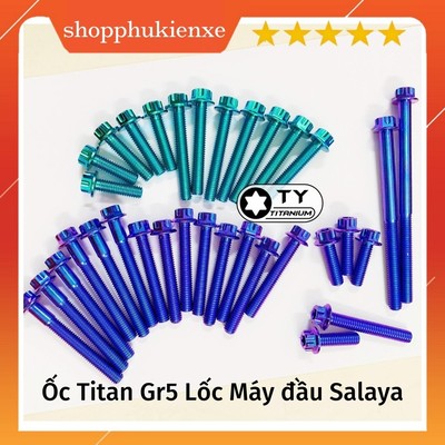 Ốc Titan Gr5 Lốc Máy đầu Salaya G1 các loại xe Vario Ex Satria Win Sonic Fu SH Sirius