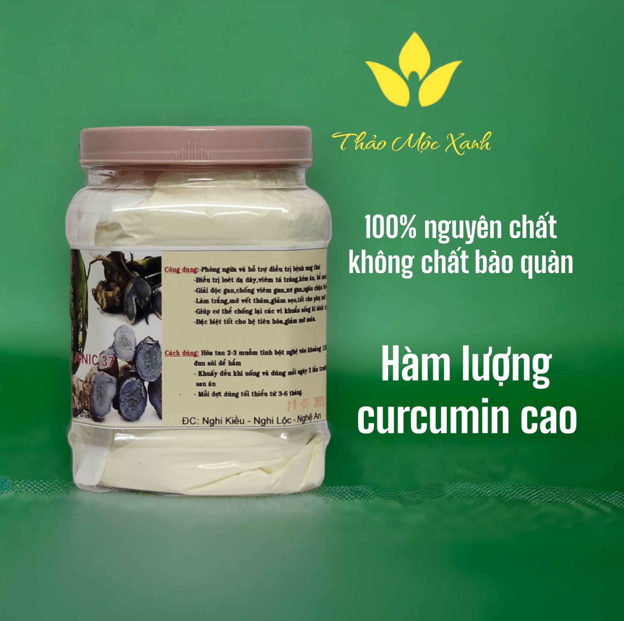 Tinh bột nghệ đen nguyên chất hộp 500g