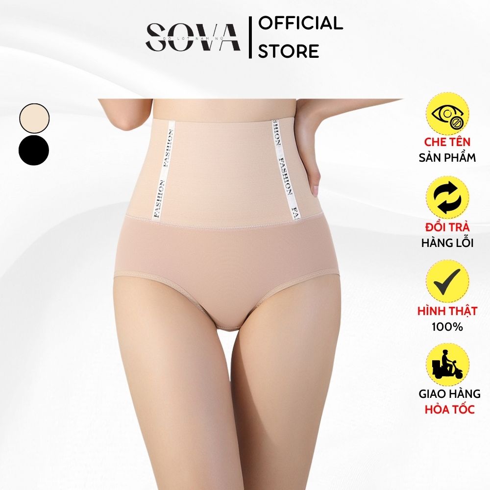 Quần gen nịt bụng cạp cao chống cuộn, siết bụng định hình eo, nịch bụng giảm mỡ, mặc váy SOVA020