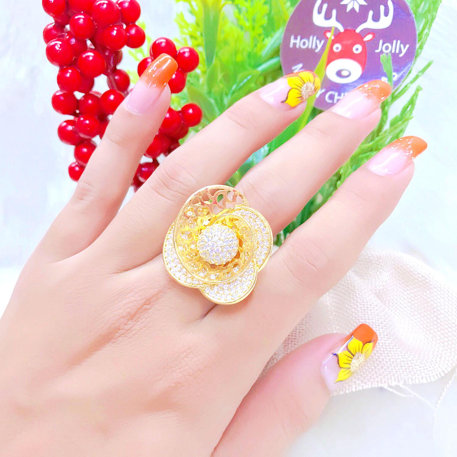 Nhẫn Nữ Thời Trang Mẫu TH040(16).20.09 Mạ Vàng  - Tubi Cony - Đổi Trả Trong Vòng 07 Ngày - Tặng Kèm Hộp Trang Sức