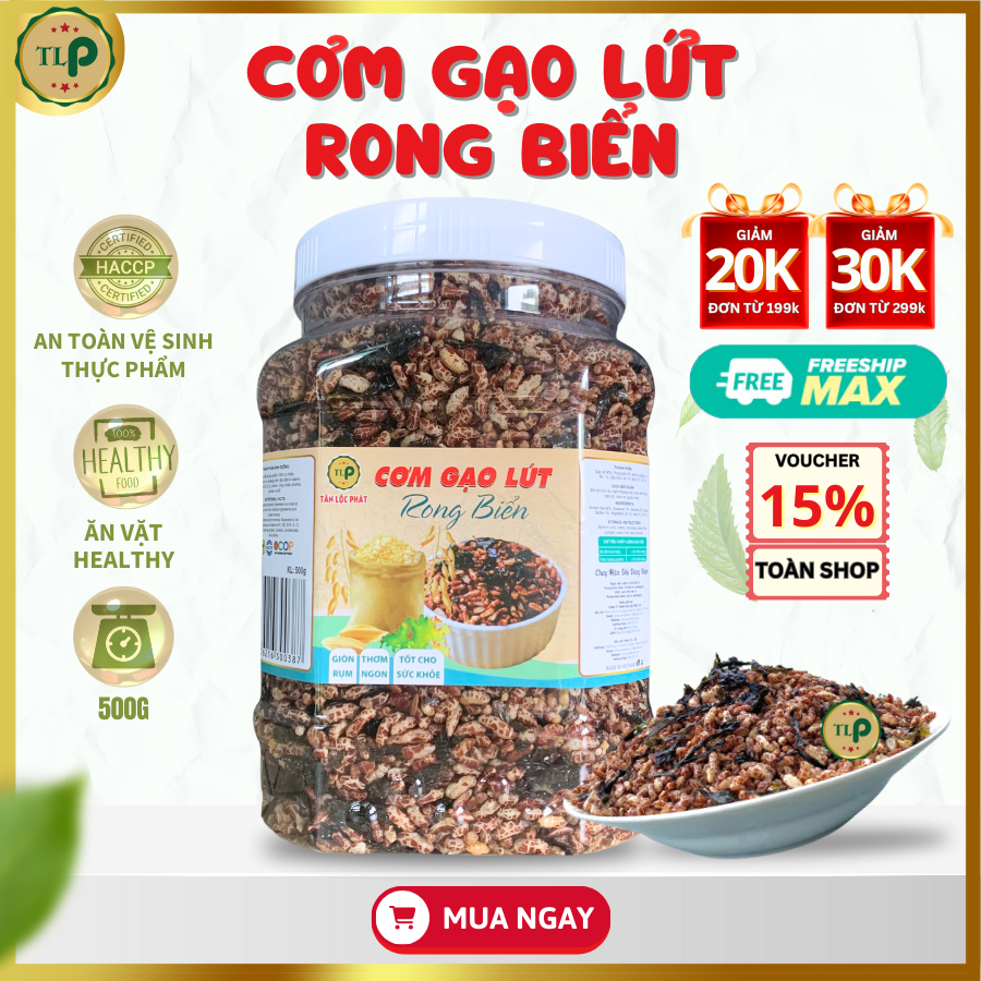 Cơm gạo lứt rong biển tân lộc phát - hũ 500g