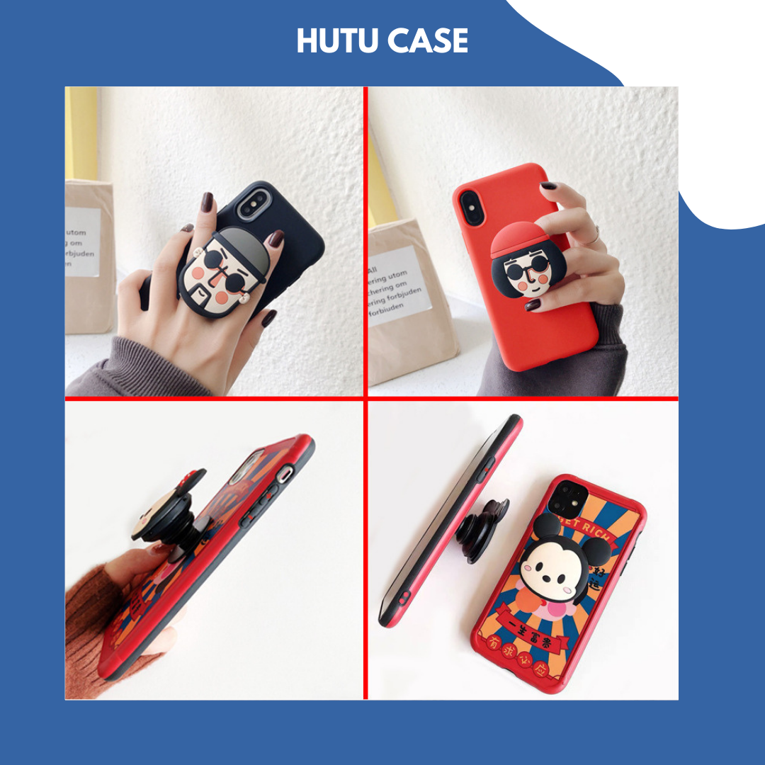 Iring pop - Phụ kiện giá đỡ điện thoại kiểu dáng hoạt hình dễ thưn