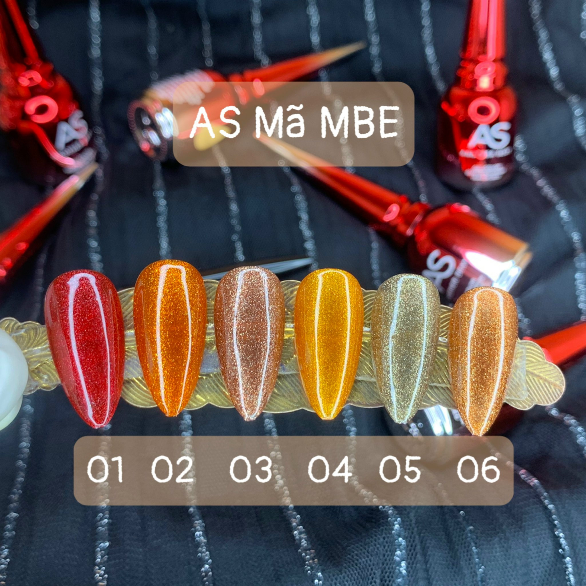 Sơn gel nhũ as mã mbe 1-6 15ml
