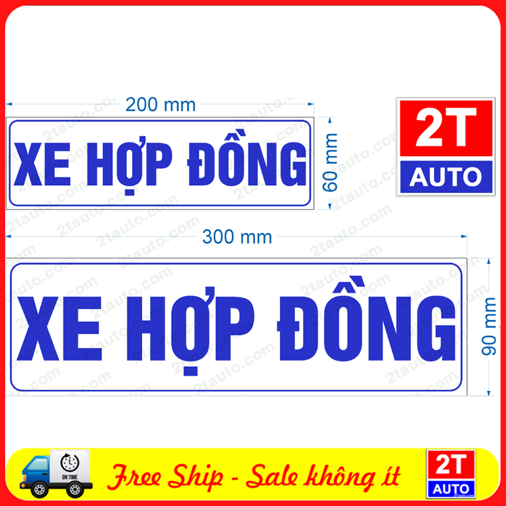Logo xe hợp đồng, sticker xe chạy hợp đồng dịch vụ