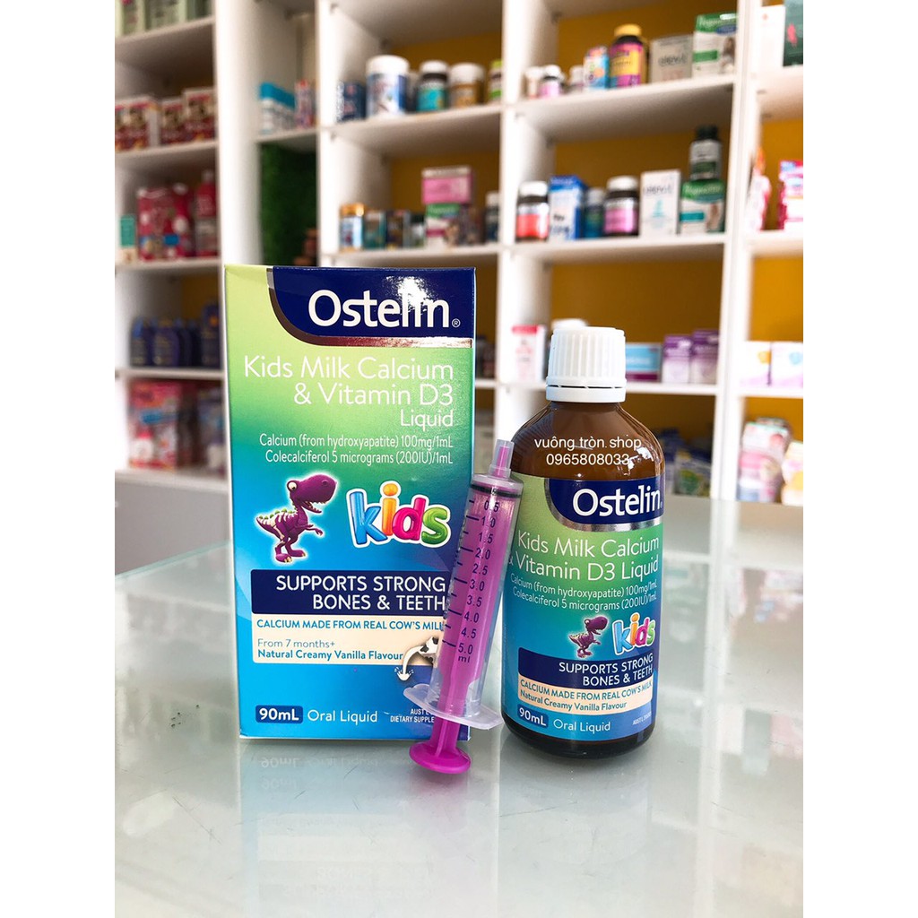 Canxi &Vitamin D3 Ostelin Cho Bé Dạng Nước 90ml Của Úc - 7 Tháng Đến 13 Tuổi