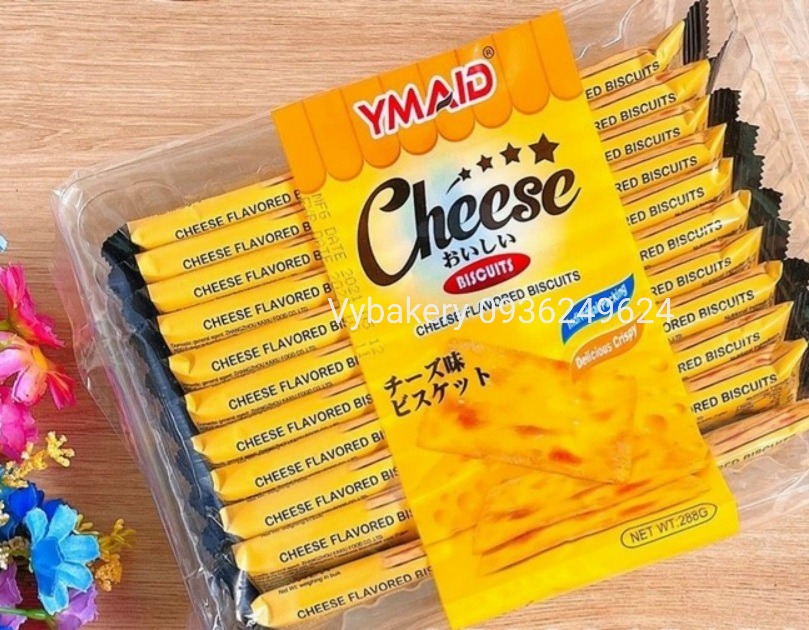 Một gói bánh ăn kiêng hiệu YMAID Hongkong 2  vị rau củ/ phomai gói 288g