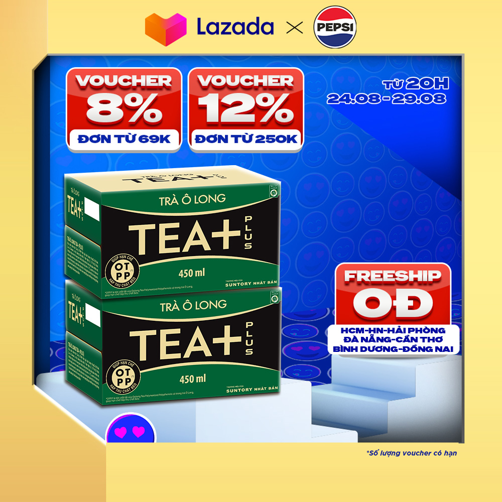 Combo 2 thùng 24 chai trà ô long tea+