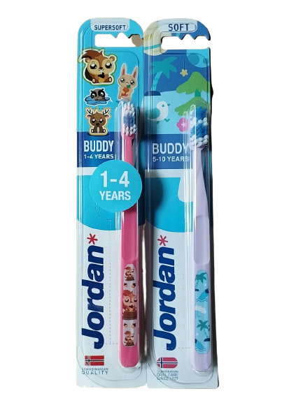 Bàn chải cho bé 1 - 10 tuổi Jordan Buddy lông siêu mềm