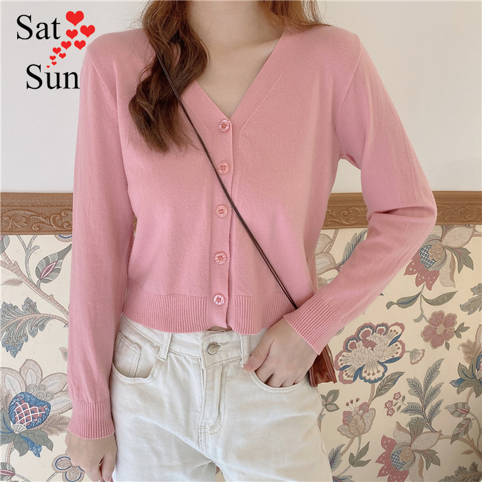 Áo khoác len Cardigan nữ kiểu trẻ trung satsun