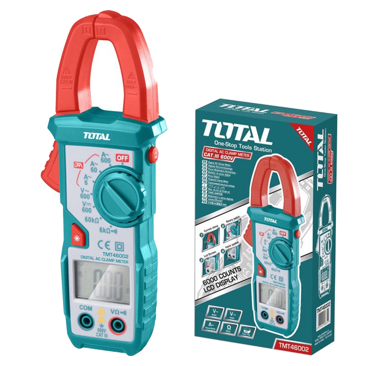 Ampe kìm đo ac điện tử total tmt46002