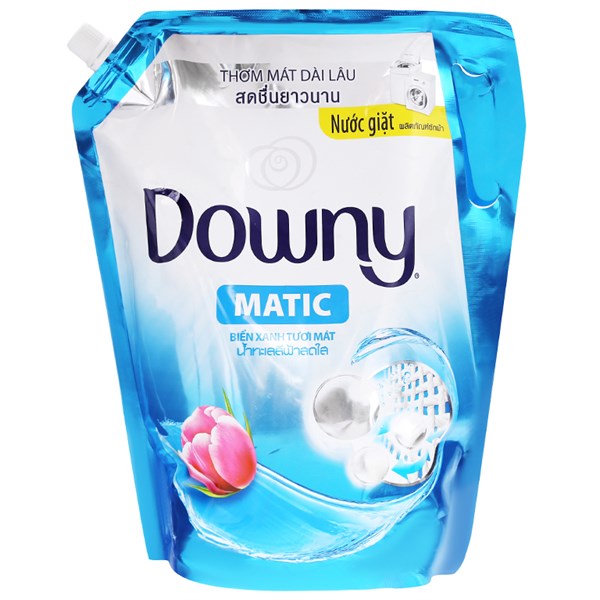 Nước giặt Downy Matic hương Biển Xanh Tươi Mát Túi 2 Lít