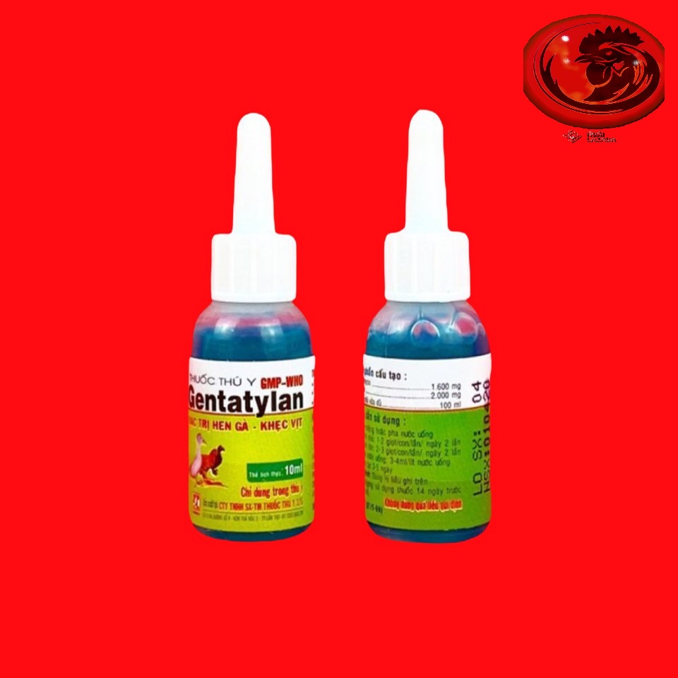 Hen gà - khẹt vịt genta - tylan cho gà đá 1 lọ 10ml