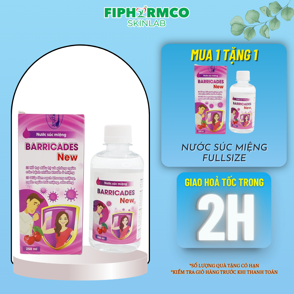 Nước súc miệng Barricades New Nước súc miệng - An toàn, tiện lợi, bảo vệ răng miệng và sức khoẻ đường hô hấp – Dược Mỹ Phẩm 5 Phát