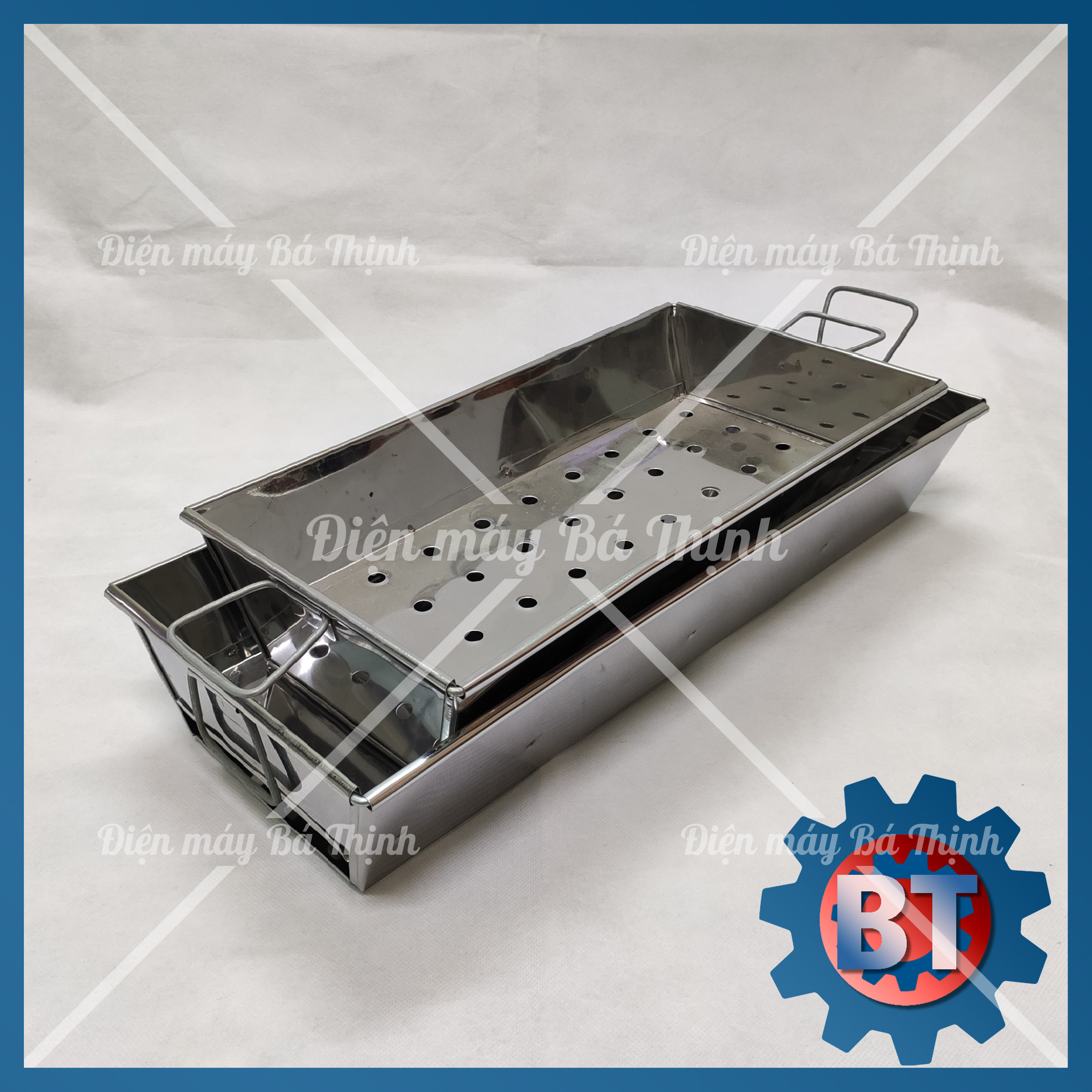 Khay nướng / bếp nướng than hoa Inox (40x21x10cm) - (50x21x10cm)